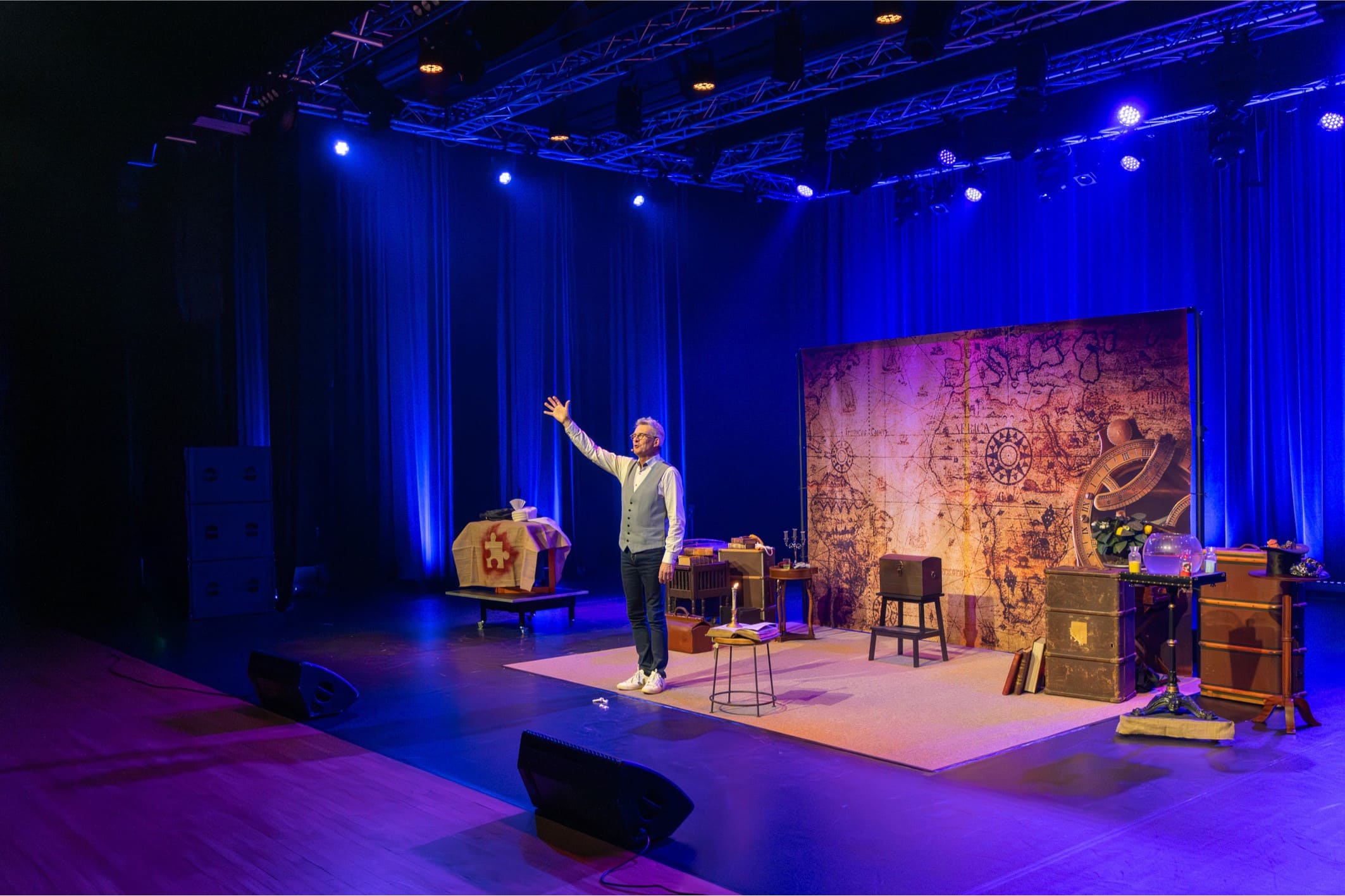 Expérience magique présentée pendant le spectacle Voyages